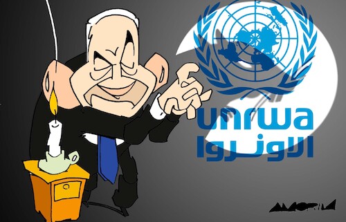 Cartoon: Shadows (medium) by Amorim tagged netanyahu,gaza,unrwa,netanyahu,gaza,unrwa
