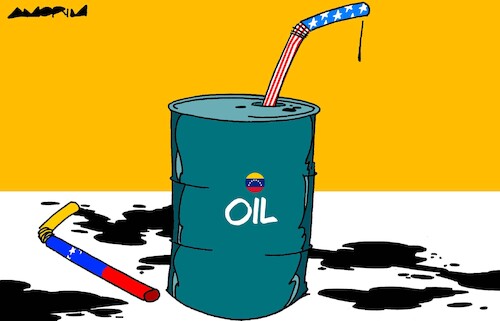 Cartoon: Straws (medium) by Amorim tagged trump,venezuela,oil,trump,venezuela,oil