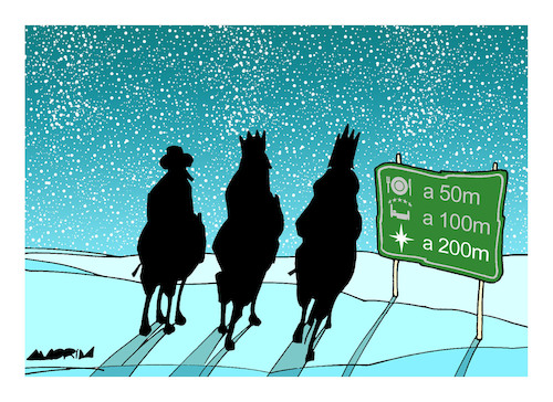 Cartoon: Travelers (medium) by Amorim tagged three,wise,men,christmas