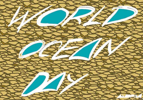 Cartoon: World Oceans Day (medium) by Amorim tagged oceans,pollution,climatechanges