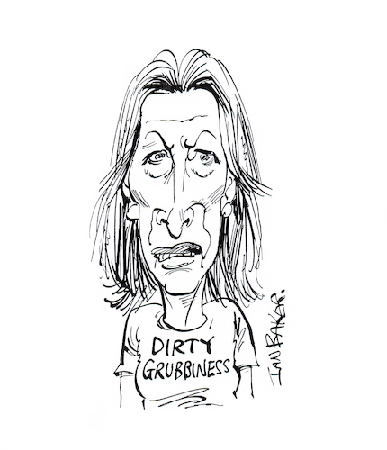 Cartoon: Sarah Pochin (medium) by Ian Baker tagged sarah,pochin,british,uk,reform,political,politics,politician,racism,fascism,corruption,runcorn,green,party,nigel,farage,right,wing,ian,baker,cartoonist,cartoon,caricature,satire,parody,humour,comedy