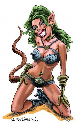 Cartoon: Sexy Alien (medium) by Ian Baker tagged alien,sexy,woman,space