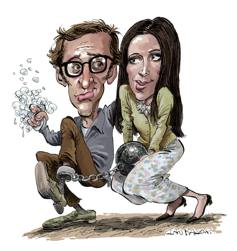 Cartoon: Take the money and run (medium) by Ian Baker tagged take,thw,money,and,run,crime,robbery,spoof,parody,60s,film,movie,woody,allen,janet,margolin,documentary,soap,ian,baker,cartoon,caricature,prison,escape