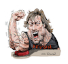 Cartoon: Devon Larratt (small) by Ian Baker tagged devon,larratt,arm,wrestling,wrestler,canada,canadian,armed,forces,jodi,muscle,strength,strong,north,america,sport,sportsman,ontario,waf,no,limits,ottowa,high,hookers,ian,baker,cartoon,cartoonist,caricature,parody,satire,humour,portrait