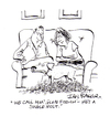 Cartoon: Dog molting (small) by Ian Baker tagged ian,baker,gag,cartoon,magazine,pet,dog,animal,man,woman,couple,hair,shed,molting,whisky,whiskey,drink,scotch,mess