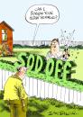 Cartoon: Greeting Card (small) by Ian Baker tagged gardening hedge neighbour trim bush
