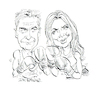 Cartoon: Phillip Schofield and Holly Will (small) by Ian Baker tagged phillip,schofield,holly,willoughby,this,morning,itv,british,television,presenters,fight,bully,rift,argument,enemies,ian,baker,cartoon,caricature,spoof,parody,satire,illustration