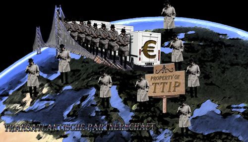 Cartoon: Atlantikbrücke (medium) by Bilito tagged atlantikbrücke,usimperialismus,nsa,ttip,europa,ausverkauf,spionage,abhängigkeit,partnerschft,usa,lobby,beeinflussung,erziehung,kolonialismus,euro,wertegemeinschaft,eliten
