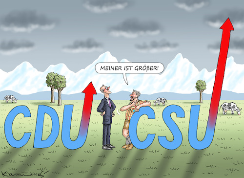 Cartoon: AFD-KOMPATILIBITÄT (medium) by marian kamensky tagged csu,parteitag,augsburg,söder,merz,csu,parteitag,augsburg,söder,merz