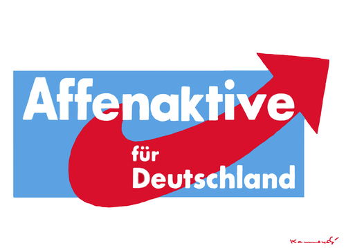 Cartoon: Affenaktive für Deutschland (medium) by marian kamensky tagged alternative,für,deutschland,rechtspopulismus,bern,lucke,alternative,für,deutschland,rechtspopulismus,bern,lucke