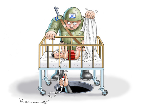Cartoon: AL-SHIFA-KRANKENHAUS (medium) by marian kamensky tagged al,shifa,krankenhaus,al,shifa,krankenhaus