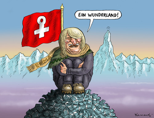 Cartoon: Alice im Wunderland (medium) by marian kamensky tagged steuerflucht,emma,wunderland,schwarzer,alice,kriminalität,betrung,alice,schwarzer,wunderland,emma,steuerflucht,betrung,kriminalität