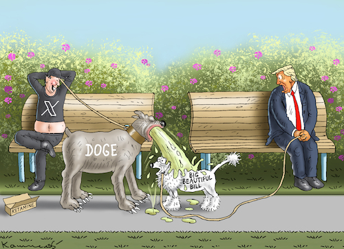 Cartoon: AMERICAN SUMMER (medium) by marian kamensky tagged musk,trump,zuckerberg,bezos,felon,and,elon,in,panama,zölle,diktator,selenskyj,putin,ukraine,usa,tesla,doge,musk,trump,zuckerberg,bezos,felon,and,elon,in,panama,zölle,diktator,selenskyj,putin,ukraine,usa,tesla,doge