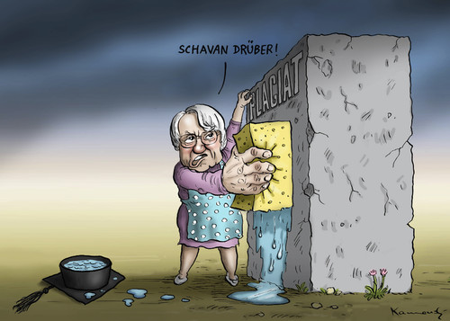 Cartoon: Annette Schavan (medium) by marian kamensky tagged annette,schavan,plagiatsvorwürfe,annette,schavan,plagiatsvorwürfe