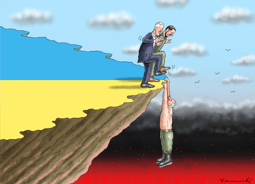 Cartoon: BIDEN IN DER UKRAINE (medium) by marian kamensky tagged biden,in,der,ukraine,biden,in,der,ukraine