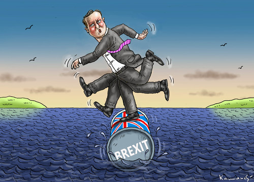 Cartoon: CAMERONS BREXITTANZ (medium) by marian kamensky tagged eu,brexit,cameron,cameron,brexit,eu