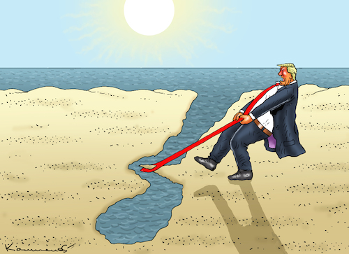 Cartoon: DER TROTTEL VON HORMUS (medium) by marian kamensky tagged strasse,von,hormus,wieder,gesperrt,strasse,von,hormus,wieder,gesperrt