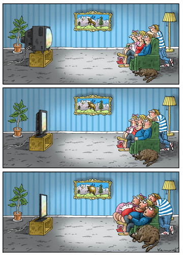 Cartoon: Dickes Fernsehen (medium) by marian kamensky tagged fernsehen,konsum,dickmacher,fernsehen,konsum,dickmacher