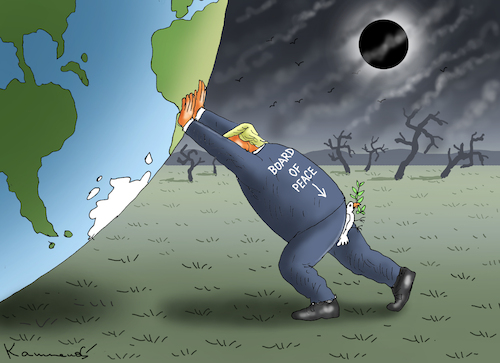 Cartoon: DIE WELTRETTUNG NAHT! (medium) by marian kamensky tagged board,of,peace,friedensrat,board,of,peace,friedensrat