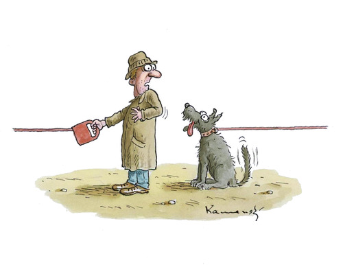 Cartoon: Dog (medium) by marian kamensky tagged humor,tiere,tier,hund,hunde,haustiere,gassi,leine