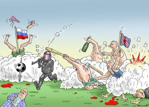 Cartoon: ENGLAND RUSSLAND (medium) by marian kamensky tagged em,in,frankreich,terrorgefahr,is,sicherheit,em,in,frankreich,terrorgefahr,is,sicherheit