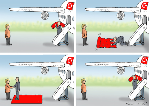 Cartoon: ERDOGAN BESUCHT DEUTSCHLAND (medium) by marian kamensky tagged erdogan,besucht,deutschlandrd,erdogan,besucht,deutschlandrd