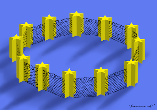 Cartoon: EU-ISOLATION (medium) by marian kamensky tagged merkel,seehofer,unionskrise,csu,cdu,flüchtlinge,merkel,seehofer,unionskrise,csu,cdu,flüchtlinge