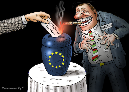 Cartoon: EU-PRÄSIDENT ANTONIO TAJANI (medium) by marian kamensky tagged eu,präsident,antonio,tajani,berlusconi,eu,präsident,antonio,tajani,berlusconi