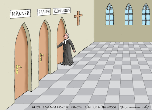 Cartoon: EVANGELISCHE KIRCHE (medium) by marian kamensky tagged evangelische,kirche,sexskandal,evangelische,kirche,sexskandal