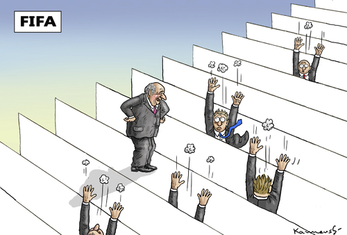 Cartoon: F I F A (medium) by marian kamensky tagged sepp,blatter,korruption,sepp,blatter,korruption
