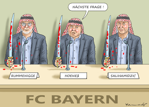Cartoon: FC BAYERN KONFERENZ (medium) by marian kamensky tagged hoeness,fc,bayern,konferenz,hoeness,fc,bayern,konferenz