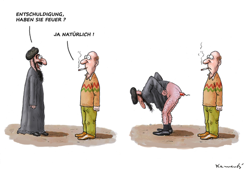 Cartoon: Feuer für den Dschihadisten (medium) by marian kamensky tagged charlie,hebdo,terroranschlag,paris,karikatur,is,charlie,hebdo,terroranschlag,paris,karikatur,is