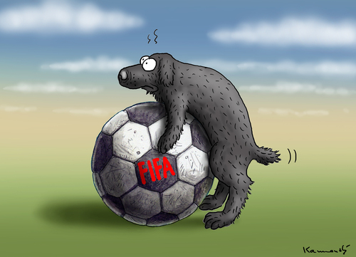 Cartoon: FIFA (medium) by marian kamensky tagged fifa,wm,brasilien,katar,korruption,fussball,fifa,wm,brasilien,katar,korruption,fussball