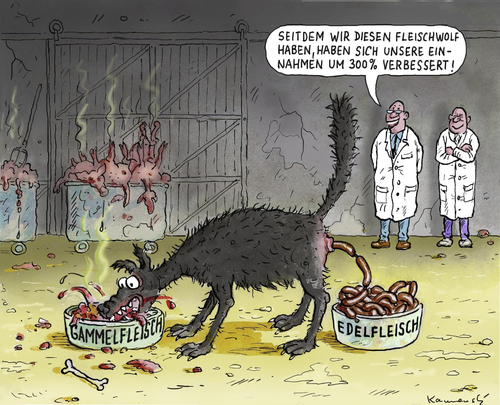 Cartoon: Fleischwolf (medium) by marian kamensky tagged gammelfleisch,lebensmittelskandal,umsatzsteigerung,gammelfleisch,lebensmittelskandal,umsatzsteigerung,fleisch,verbraucher,lebensmittel