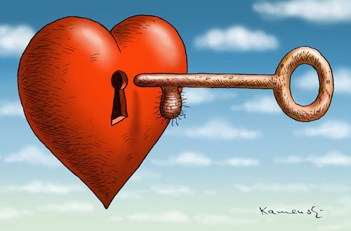 Cartoon: Glücklicher Valentinstag (medium) by marian kamensky tagged valentinstag,feiertag,feieramt,liebe,valentinstag,feiertag,feieramt,liebe,sex