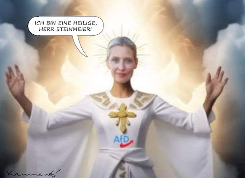 Cartoon: HEILIGE KUH ALICE IM WUNDERLAND (medium) by marian kamensky tagged heilige,kuh,alice,im,wunderland,steinmeier,heilige,kuh,alice,im,wunderland,steinmeier