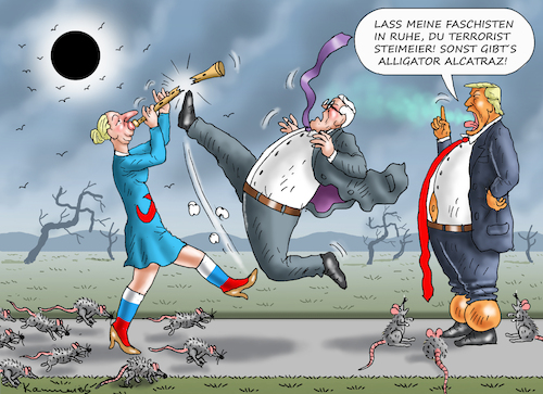 Cartoon: HELD STEINMEIER (medium) by marian kamensky tagged held,steinmeier,held,steinmeier