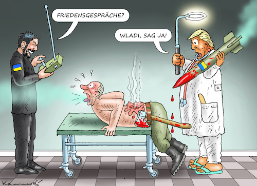 Cartoon: HILFSBEREITER DR. JESUS (medium) by marian kamensky tagged hilfsbereiter,dr,jesus,ukraine,putin,hilfsbereiter,dr,jesus,ukraine,putin