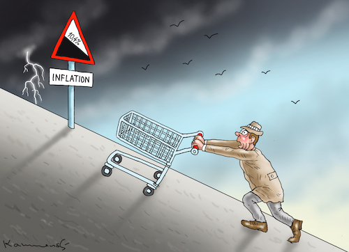 Cartoon: INFLATION (medium) by marian kamensky tagged inflationsrate,inflationsrate