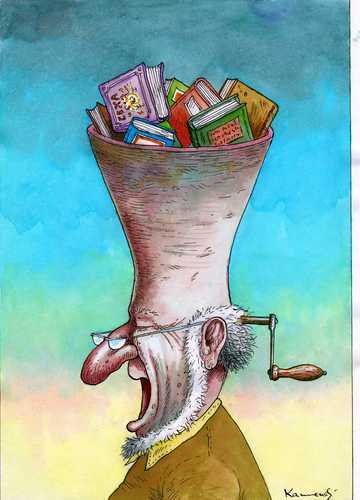 Cartoon: Intellectual (medium) by marian kamensky tagged humor,buch,bücher,autor,lesen,literatur,kopf,wissen,macht,intelligenz