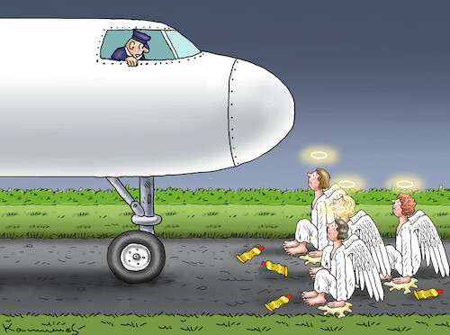 Cartoon: KLEBEENGEL (medium) by marian kamensky tagged klebeengel,klima,kleber,klebeengel,klima,kleber