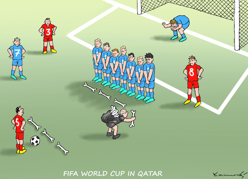 Cartoon: KNOCHENJOB IN QUATAR 2022 (medium) by marian kamensky tagged fussball,wm,katar,fifa,fussball,wm,katar,fifa