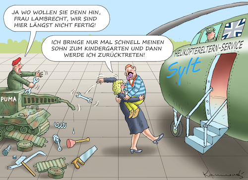 Cartoon: LAMBRECHT GEHT (medium) by marian kamensky tagged lambrecht,geht,rücktrit,lambrecht,geht,rücktrit