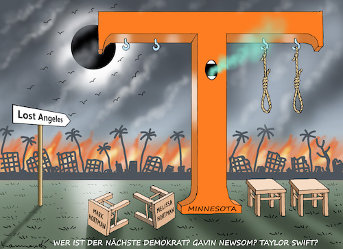 Cartoon: MARK UND MELISSA HORTMAN (medium) by marian kamensky tagged musk,trump,zuckerberg,bezos,felon,and,elon,in,panama,zölle,diktator,selenskyj,putin,ukraine,usa,tesla,los,angeles,deportationen,mark,und,melissa,hortman,doge,musk,trump,zuckerberg,bezos,felon,and,elon,in,panama,zölle,diktator,selenskyj,putin,ukraine,usa,tesla,los,angeles,deportationen,mark,und,melissa,hortman,doge