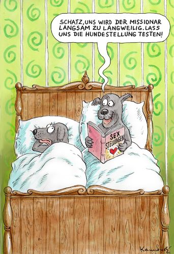Cartoon: Missionarstellung (medium) by marian kamensky tagged humor,erotik,freundschaft,untreue,liebhaber,sodomismus,humor,freundschaft,liebe,hunde,tiere