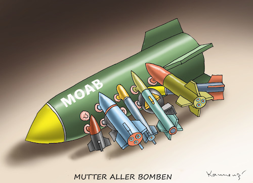 Cartoon: MUTTER ALLER BOMBEN (medium) by marian kamensky tagged mutter,aller,bomben,moab,mutter,aller,bomben,moab