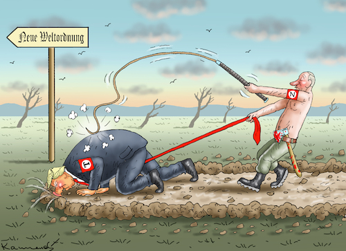 Cartoon: NEUE WELTORDNUNG (medium) by marian kamensky tagged musk,trump,zuckerberg,bezos,felon,and,elon,in,panama,zölle,diktator,selenskyj,putin,ukraine,usa,musk,trump,zuckerberg,bezos,felon,and,elon,in,panama,zölle,diktator,selenskyj,putin,ukraine,usa