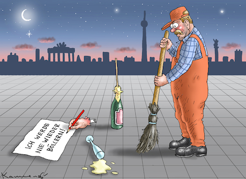 Cartoon: NEUJAHRSVORSATZ (medium) by marian kamensky tagged neujahrsvorsatz,neujahrsvorsatz