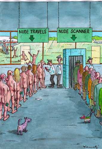 Cartoon: Nude travels (medium) by marian kamensky tagged humor
