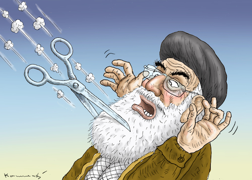 Cartoon: PROTESTE IN IRAN (medium) by marian kamensky tagged proteste,in,iran,chamenei,proteste,in,iran,chamenei